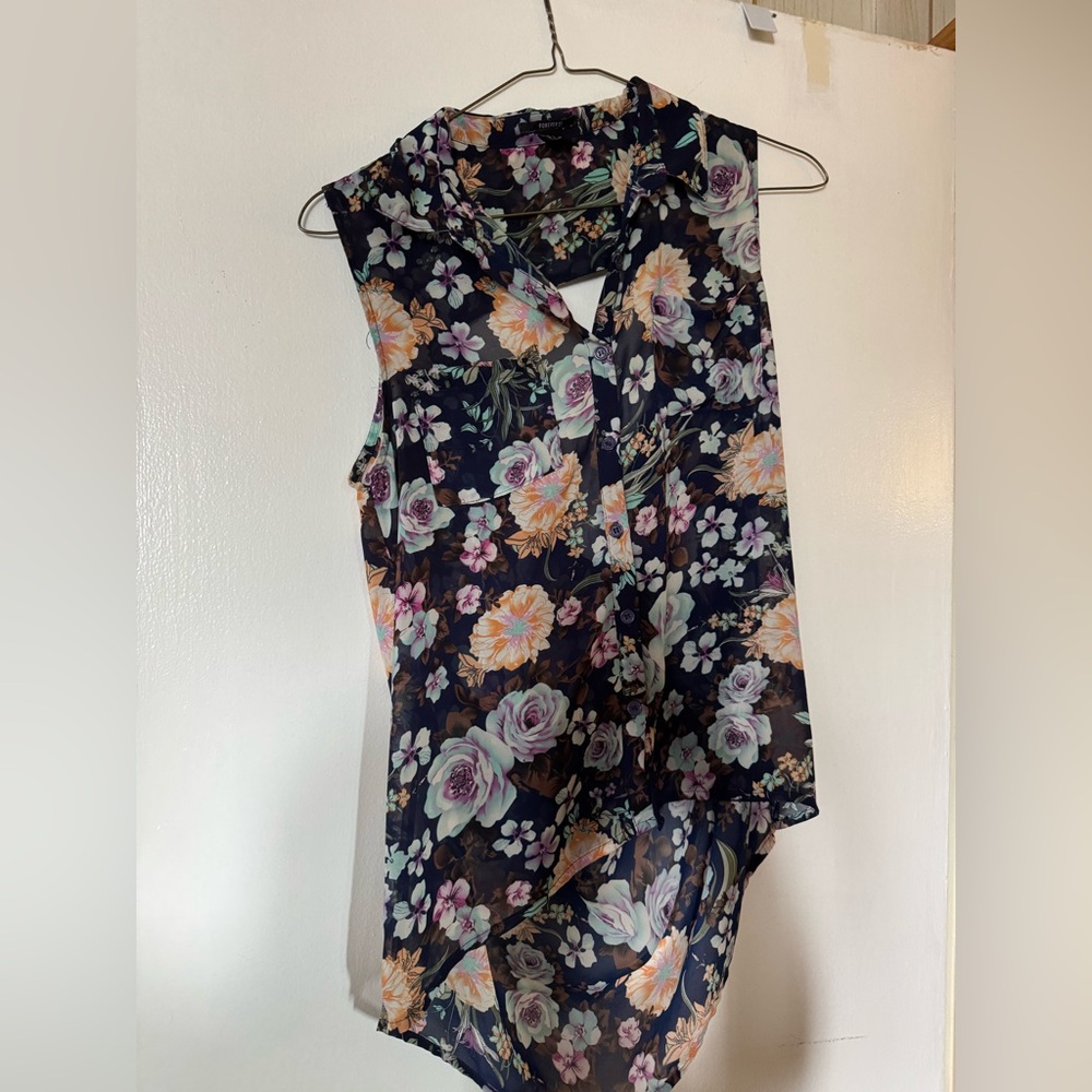 Forever 21 Multicolor Floral Top